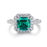 S925 Sterling Silver Emerald Ring Female High Carbon – Gifts for Her — 10