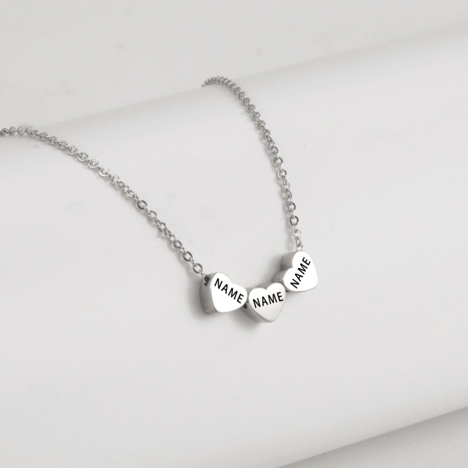 Engraved Stainless Steel Necklace Heart-shaped – Jewelry Gift Ideas — 1
