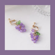 Cute Purple Grape String Earrings – Stylish Gifts — 6
