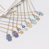 Creative Hand Of Fatima Lucky Eye Necklace – Jewelry Gift Ideas — 1