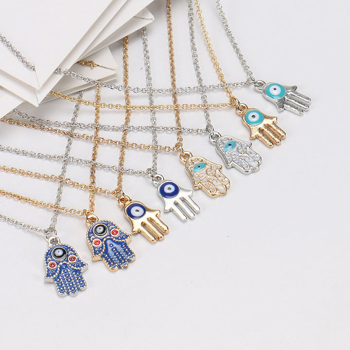 Creative Hand Of Fatima Lucky Eye Necklace – Jewelry Gift Ideas — 1