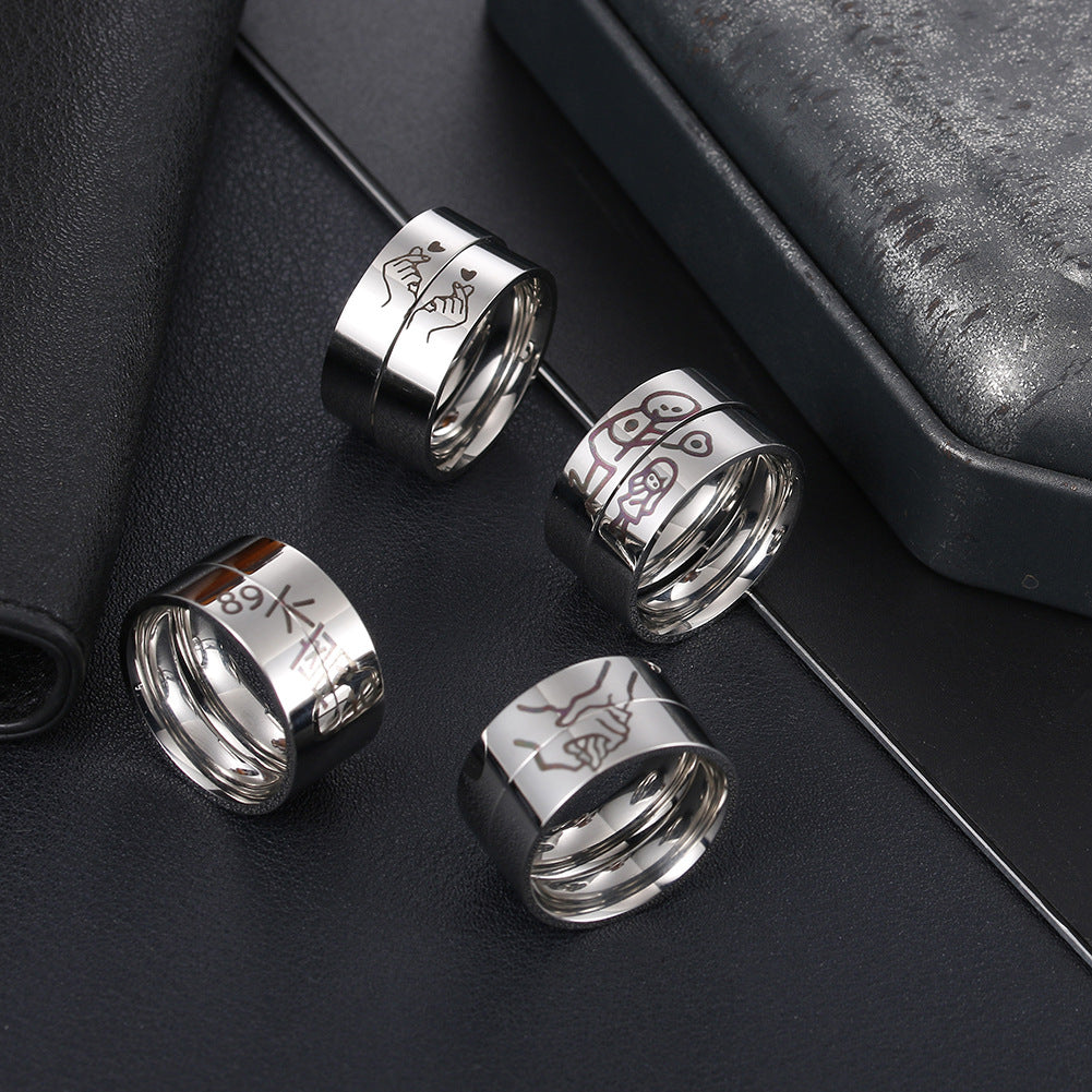 Hot Couple Titanium Steel Ring – Gifts for Couples — 1