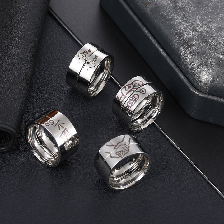 Hot Couple Titanium Steel Ring – Gifts for Couples — 1