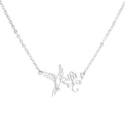 Women's Stainless Steel Flower Hummingbird – Jewelry Gift Ideas — 4