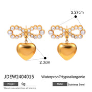 European And American Stainless Steel Pearl Earrings – Useful Gifts — 2