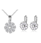 Copper Zircon Floral Diamond Necklace Stud – Jewelry Gift Ideas — 7
