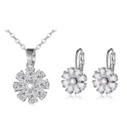 Copper Zircon Floral Diamond Necklace Stud – Jewelry Gift Ideas — 7