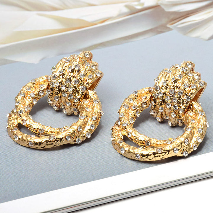 European And American Fashion Earrings Metal Diamond – Stylish Gifts — 1
