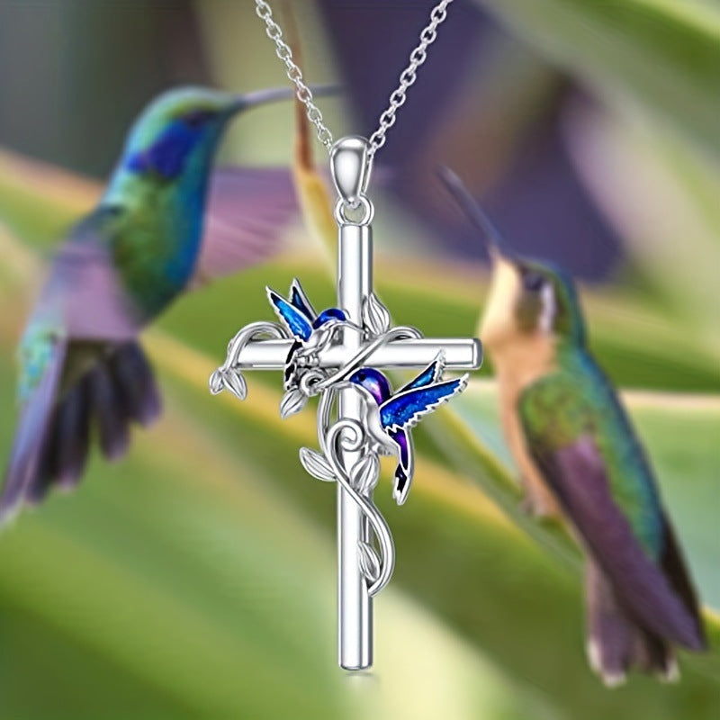 Female Hummingbird Pendant Necklace – Jewelry Gift Ideas — 1