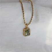 Women's 18K Gold Plated Hip Hop Gemstone Necklace – Jewelry Gift Ideas — 2