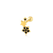Women's Star Moon Love Puncture Thread Earrings – Gifts for Her — 4