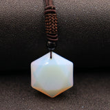 Natural Obsidian Hexawn Star Necklace Pendant – Jewelry Gift Ideas — 19