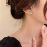 Four Awn Star Cross Zircon Earrings S925 Silver – Holiday Gift Ideas — 2