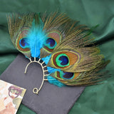 Peacock Feather Ear Hanging European And American – Thoughtful Gifts — 1