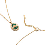 Gold Plated Natural Malachite Necklace – Jewelry Gift Ideas — 3