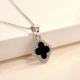 Silver Four-leaf Clover Necklace Pendant Women's – Jewelry Gift Ideas — 11