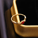 Natural Red Pearl Ring Girl – Gifts for Kids — 4