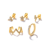 Triangle Diamond Flower Lightning Distorted Ear Clip Stud – Gift Ideas — 5