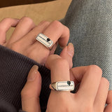 Geometric Squares Letters Ring Women's Fashion – Stylish Gifts — 6