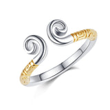 Trilateral Texture Hoop Charm Two-color Hand – Special Occasion Gifts — 3