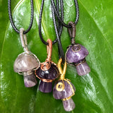Natural Crystal Mushroom Pendant Necklace – Jewelry Gift Ideas — 10