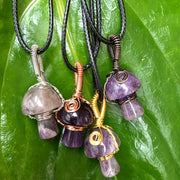 Natural Crystal Mushroom Pendant Necklace – Jewelry Gift Ideas — 10