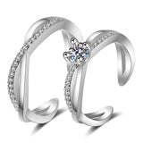 Starry Zircon Crown Couple Ring – Gifts for Couples — 4