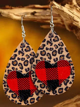 Leather Earrings Set Valentine's Day Heart Pu – Gifts for Couples — 6