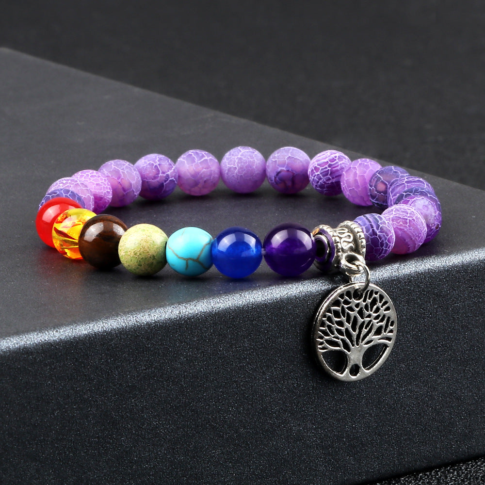 Creative 8mm Beads Tree Of Life Pendant Bracelet – Jewelry Gift Ideas — 1