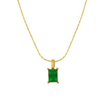 Women's Vintage Emerald Zircon Pendant Necklace – Jewelry Gift Ideas — 4