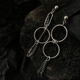 Asymmetric Geometric Ring Chain Earrings – Holiday Gift Ideas — 8