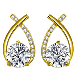 Women's Fashion Silver Pin Cross Zirconia Earrings – Stylish Gifts — 5