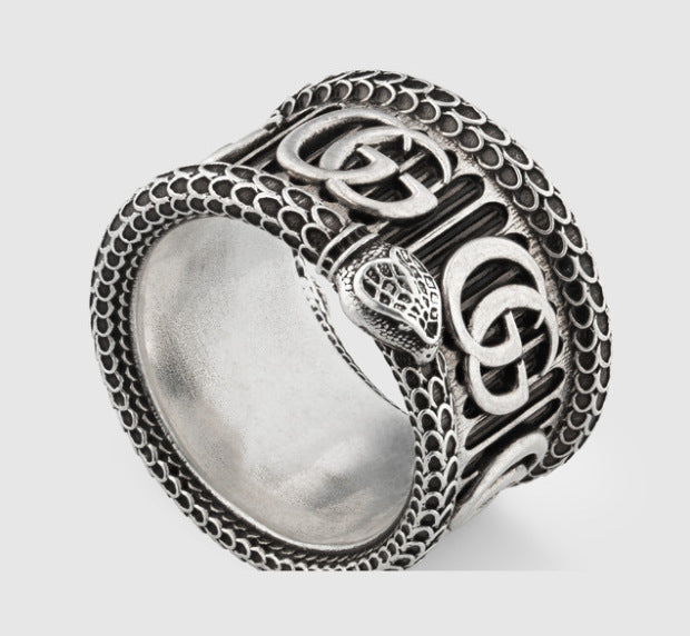 Vintage Distressed Hip Hop S925 Sterling Silver Ring – Stylish Gifts — 1