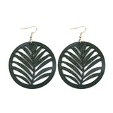 Simple Hollow Out Geometric Wooden Earrings – Gift Ideas — 16