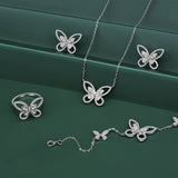 Sterling Silver Diamond Clavicle Chain Pendant – Jewelry Gift Ideas — 3