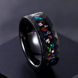Mens Ring In Tungsten Carbide Featuring A Patterned – Gift Ideas — 4