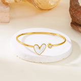 Hollow Drop Oil Heart Shape With Diamond Bracelet – Jewelry Gift Ideas — 7