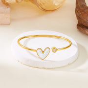 Hollow Drop Oil Heart Shape With Diamond Bracelet – Jewelry Gift Ideas — 7