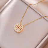 Open And Close Four-leaf Flower Dual-wear – Jewelry Gift Ideas — 20