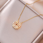 Open And Close Four-leaf Flower Dual-wear – Jewelry Gift Ideas — 20
