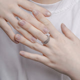 Sterling Silver Light Luxury Ring Hollow Pattern – Birthday Gifts — 3
