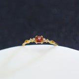 Sterling Silver Garnet Wave Ring – Surprise Gifts — 2