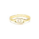 Double Circle Cutout Ring Chain Ring Micro Setting – Useful Gifts — 4