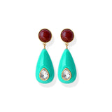 High-grade 925 Color Water Drop Silver Stud Earrings – Birthday Gifts — 12