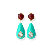 High-grade 925 Color Water Drop Silver Stud Earrings – Birthday Gifts — 12