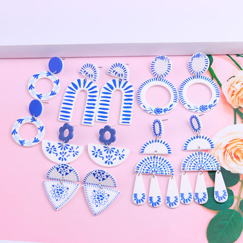 Blue And White Porcelain Series Eardrops Are Simple – Stylish Gifts — 1