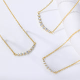 S925 Silver Single Row Inlaid Zircon Necklace – Jewelry Gift Ideas — 7
