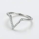 Women's Fashion V-shaped S925 Sterling Silver Ring – Stylish Gifts — 9