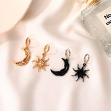 Asymmetrical Abstract Earrings Short Hollow Star – Practical Gifts — 3