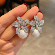 S925 Silver Needle New Full Diamond Lily Flower – Gifts for Her — 1